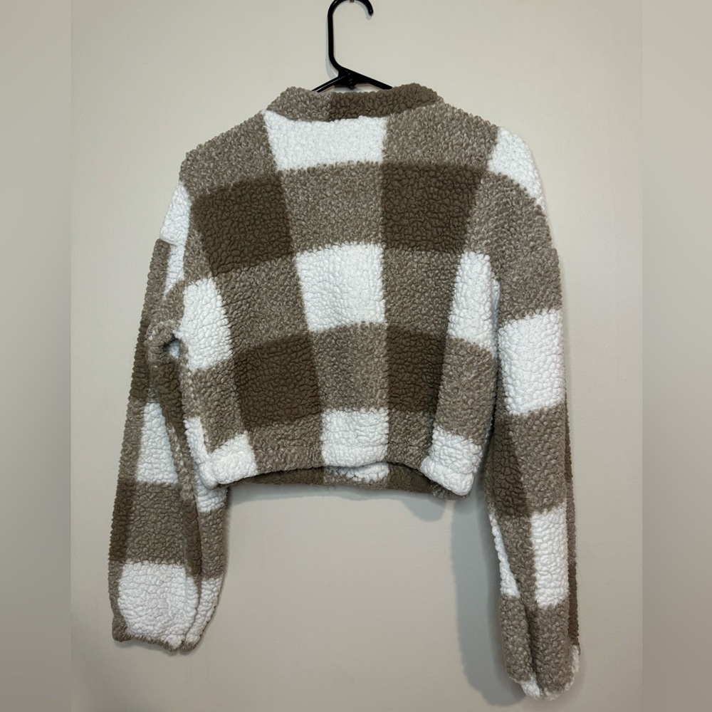 Cropped Sherpa sweatshirt - Picture 2 of 4